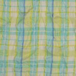 Coupon 0.5m - Seersucker - Karo - Blauw/Groen Coupon 0.5m - Seersucker - Karo - Blauw/Groen