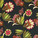 Viscose Crepe - Bloemen - Bosgroen Viscose Crepe - Bloemen - Bosgroen