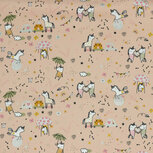Poplin - Glitter Sweet Unicorns - Zalmroze Poplin - Glitter Sweet Unicorns - Zalmroze