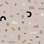 Jersey - Safari Shapes - Beige Jersey - Safari Shapes - Beige