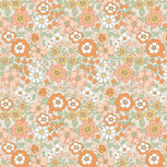 Poplin - Flowers - Zalmroze Poplin - Flowers - Zalmroze