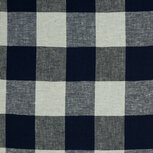 Viscose Linnen - Yarn Dyed Check - Navy Viscose Linnen - Yarn Dyed Check - Navy