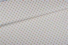 Viscose Linnen - Golden Dots - Ecru Viscose Linnen - Golden Dots - Ecru