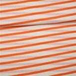 Gebreid - Stripes - Ecru/Oranje Gebreid - Stripes - Ecru/Oranje
