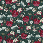 Jersey - Big Flowers - Emerald Jersey - Big Flowers - Emerald