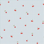 Poplin - Cherry - Lichtblauw Poplin - Cherry - Lichtblauw