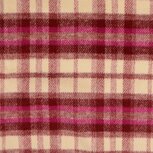 Mantelstof - Check - Bordeaux-Ecru-Fuchsia Mantelstof - Check - Bordeaux-Ecru-Fuchsia