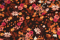 Crepe - Little Flowers - Zwart Crepe - Little Flowers - Zwart