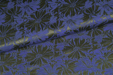 Jacquard - Bloemen - Kobaltblauw Jacquard - Bloemen - Kobaltblauw
