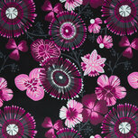 Softshell - Flowers - Zwart-Roze Softshell - Flowers - Zwart-Roze