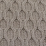 Gebreid - Uni met Motief - Beige Gebreid - Uni met Motief - Beige