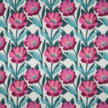 Viscose Linnen - Carina - Ecru-Petrol-Purper Viscose Linnen - Carina - Ecru-Petrol-Purper