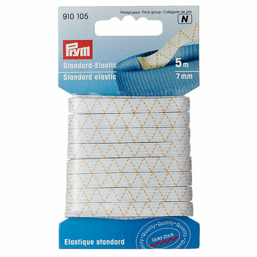 Prym standaard elastiek 7mm wit (5m)