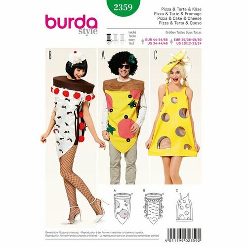 Burda Patroon 2359 - Pizza, Taart en Kaas