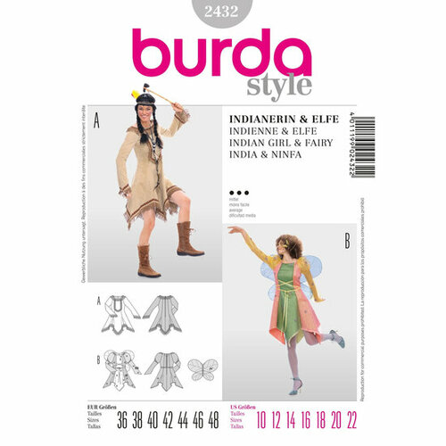 Burda Patroon 2432 - Indiaan en Elf