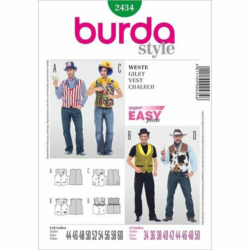 Burda Patroon 2434 - Gilet Burda Patroon 2434 - Gilet