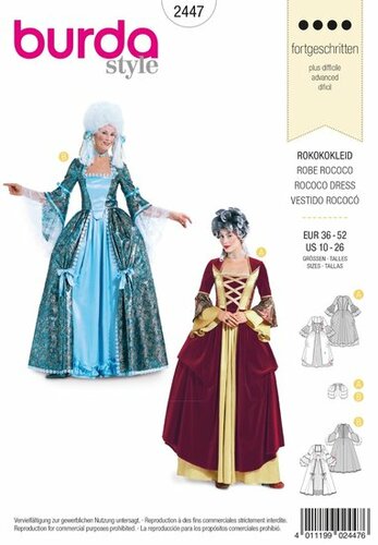 Burda Patroon 2447 - Rococo Jurk