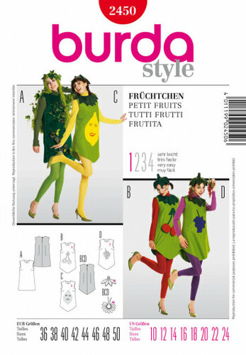 Burda Patroon 2450 - Tutti Frutti Burda Patroon 2450 - Tutti Frutti