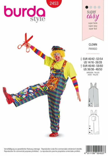 Burda Patroon 2453 - Clown Burda Patroon 2453 - Clown
