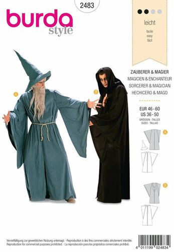 Burda Patroon 2483 - Tovenaar en Magi‰r Burda Patroon 2483 - Tovenaar en Magi‰r