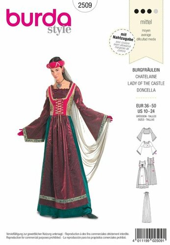 Burda Patroon 2509 - Kasteeldame