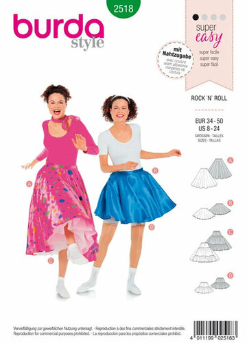 Burda Patroon 2518 - Rock and Roll Burda Patroon 2518 - Rock and Roll