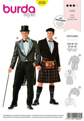 Burda Patroon 2530 - Schotse Jas en Slipjas Burda Patroon 2530 - Schotse Jas en Slipjas