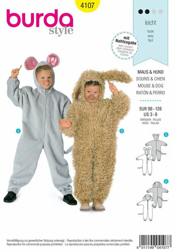 Burda Patroon 4107 - Muis en Hond