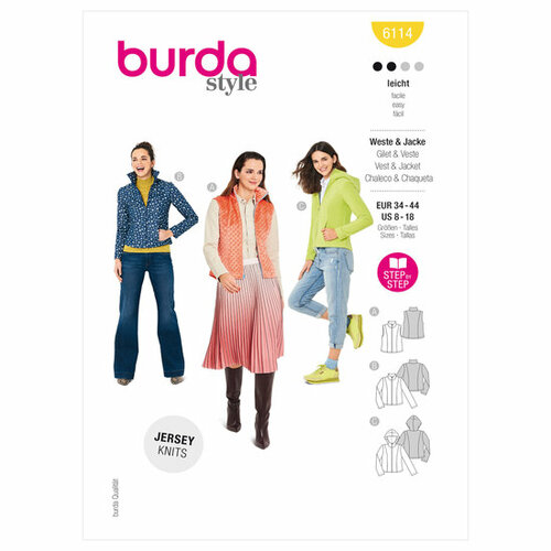 Burda Patroon 6114 - Gilet en Jas
