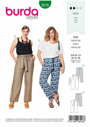 Burda Patroon 6218 - Broek