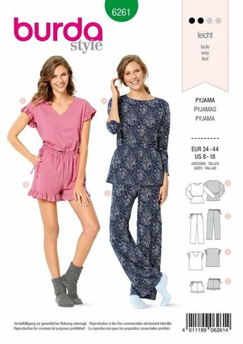 Burda Patroon 6261 - Pyjama