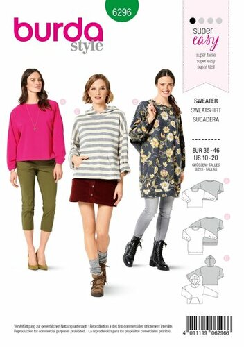 Burda Patroon 6296 - Sweater