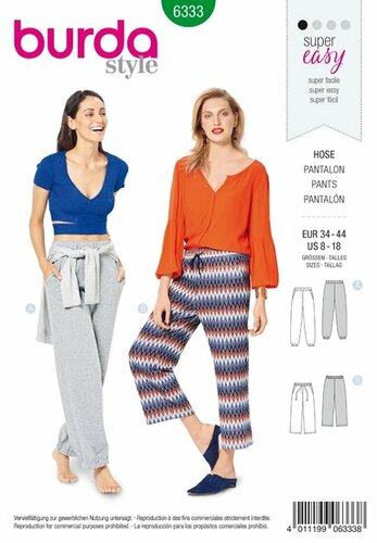 Burda Patroon 6333 - Broek