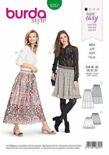 Burda Patroon 6357 - Rok