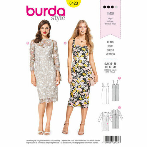 Burda Patroon 6423 - Jurk