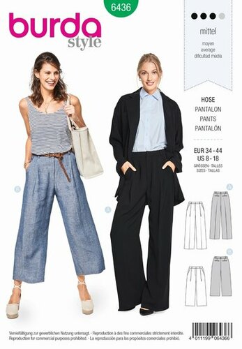 Burda Patroon 6436 - Broek