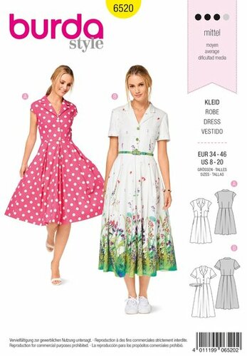 Burda Patroon 6520 - Jurk