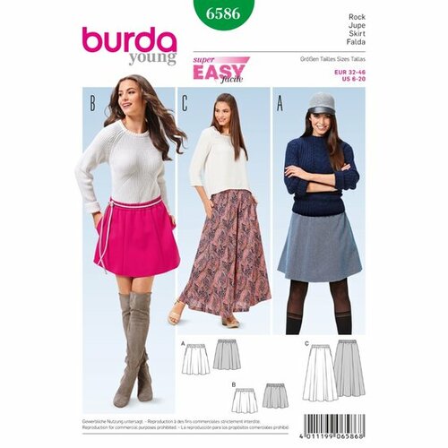 Burda Patroon 6586 - Rok
