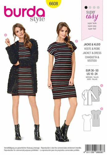 Burda Patroon 6608 - Jas en Jurk