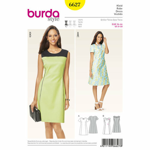 Burda Patroon 6627 - Jurk