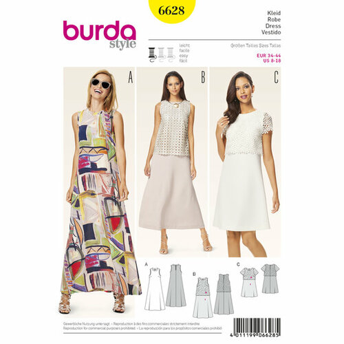 Burda Patroon 6628 - Jurk
