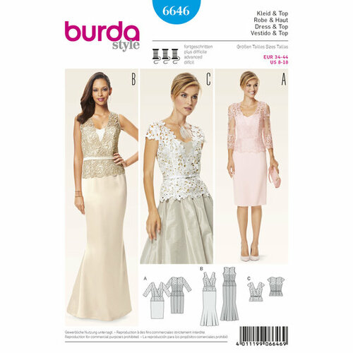 Burda Patroon 6646 - Jurk en Topje
