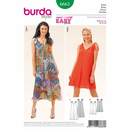 Burda Patroon 6663 - Jurk