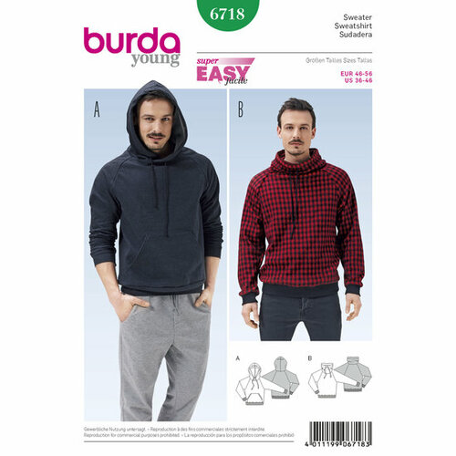 Burda Patroon 6718 - Sweater
