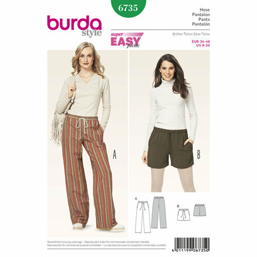 Burda Patroon 6735 - Broek