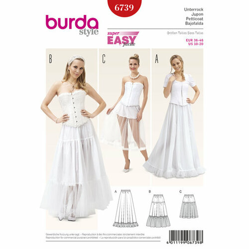 Burda Patroon 6739 - Petticoat