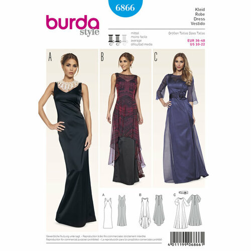 Burda Patroon 6866 - Jurk