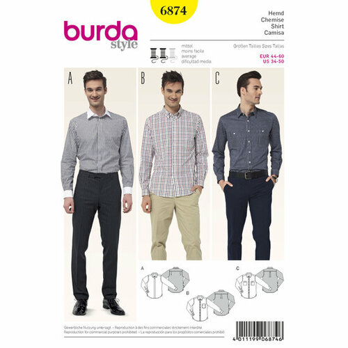 Burda Patroon 6874 - Hemd