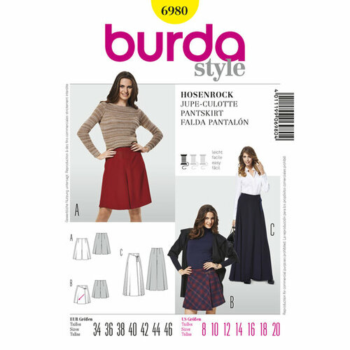 Burda Patroon 6980 - Broekrok