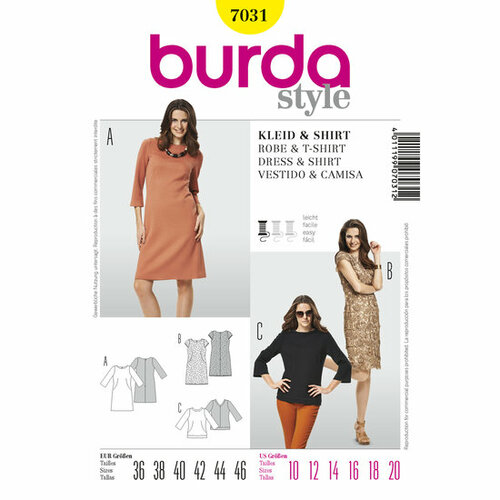 Burda Patroon 7031 - Jurk en T-shirt